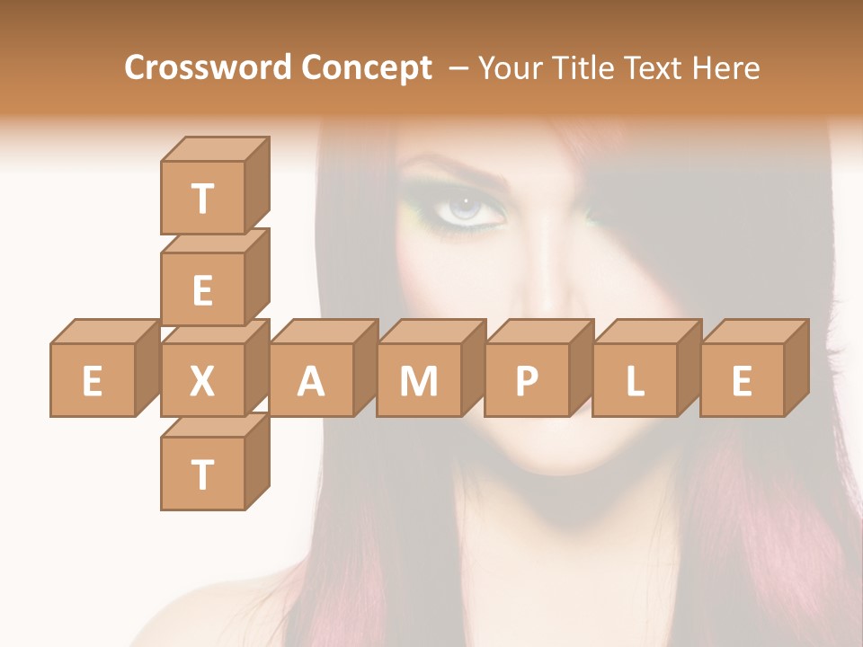 Female Girl Face PowerPoint Template