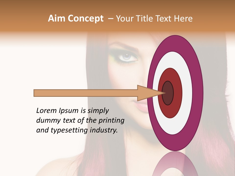 Female Girl Face PowerPoint Template