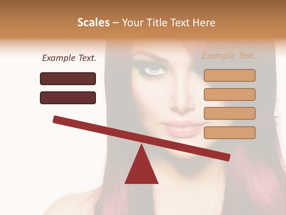 Female Girl Face PowerPoint Template