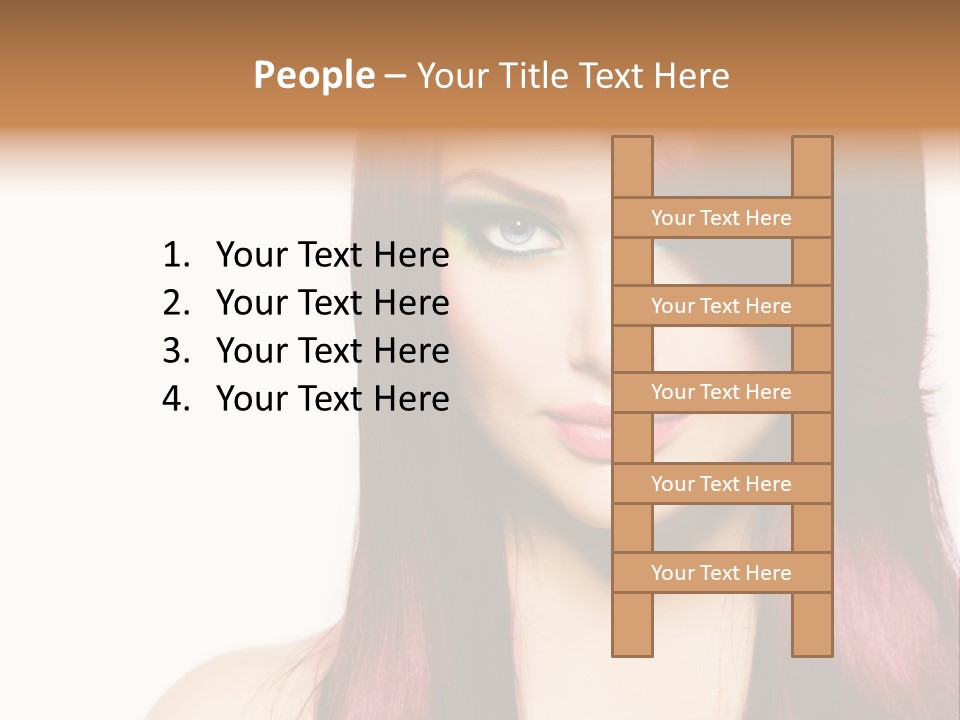Female Girl Face PowerPoint Template