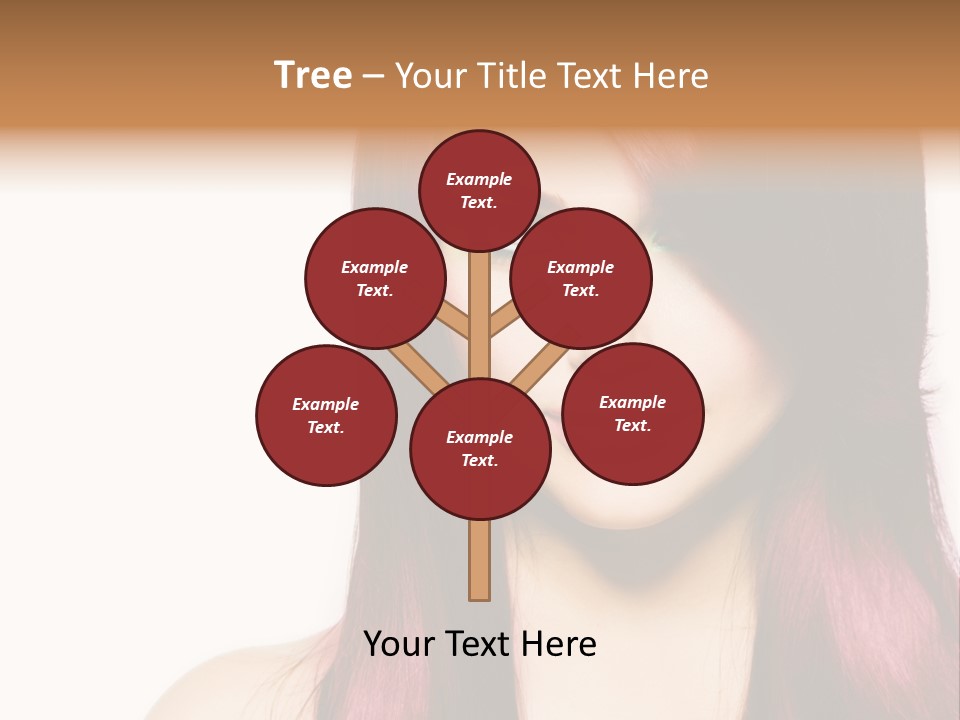 Female Girl Face PowerPoint Template