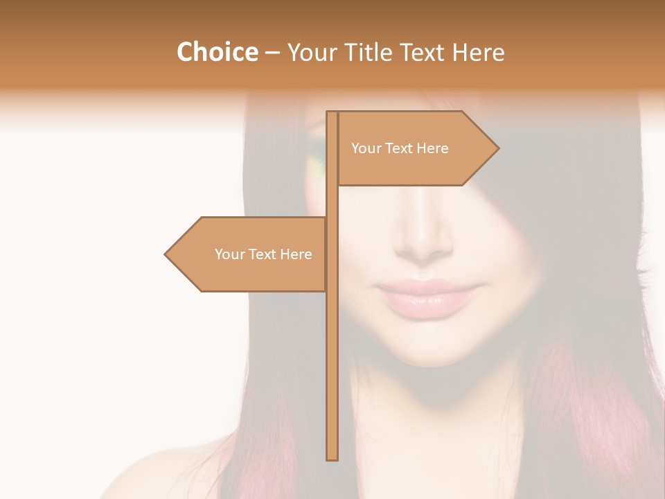 Female Girl Face PowerPoint Template