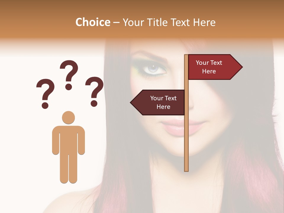 Female Girl Face PowerPoint Template