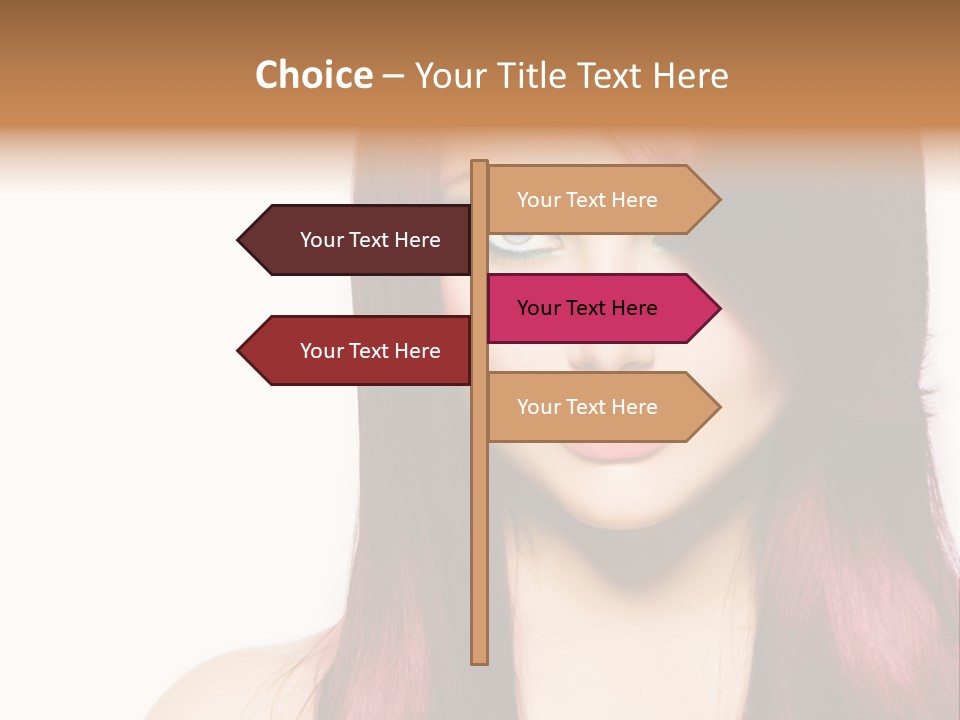 Female Girl Face PowerPoint Template