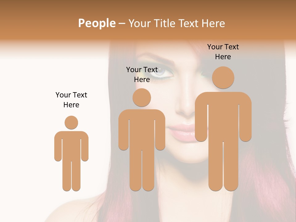 Female Girl Face PowerPoint Template