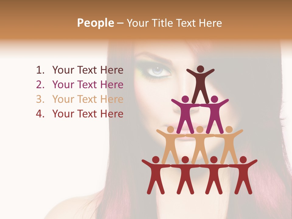 Female Girl Face PowerPoint Template