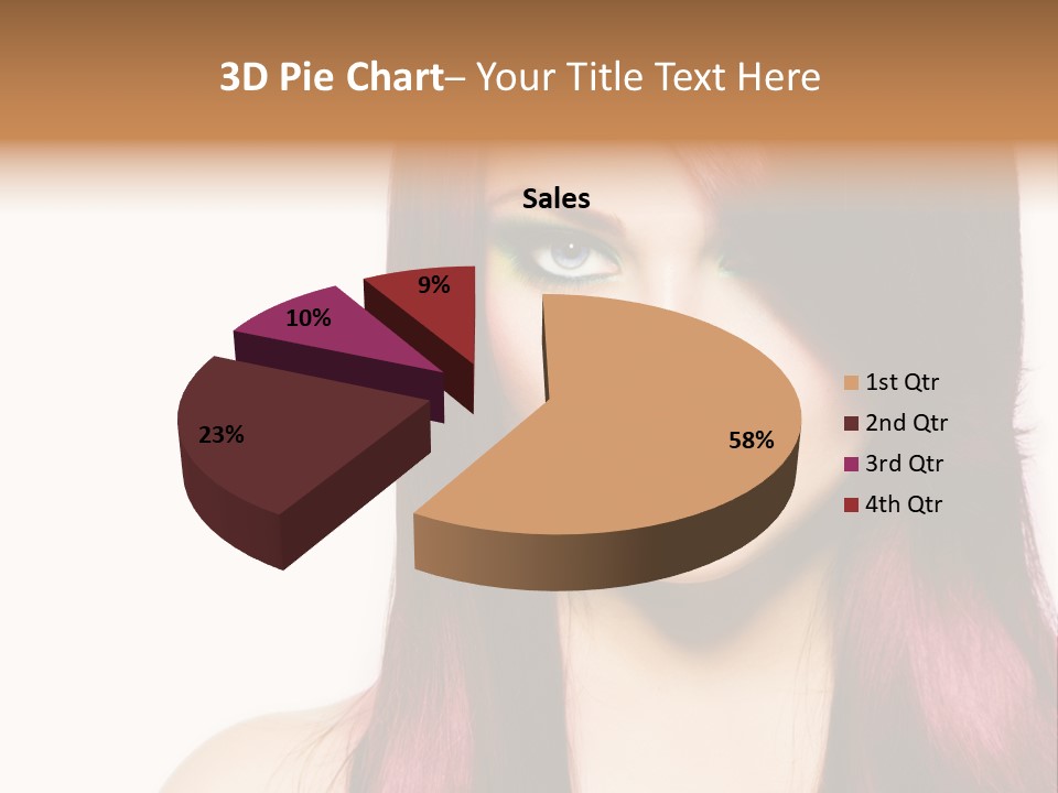 Female Girl Face PowerPoint Template