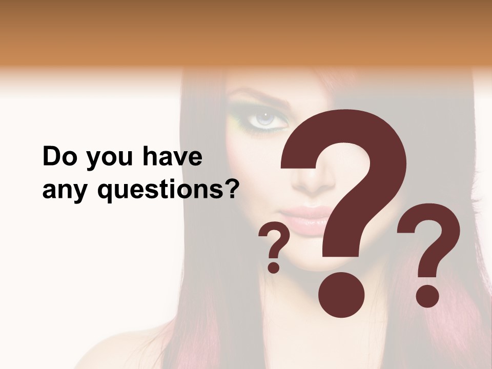 Female Girl Face PowerPoint Template