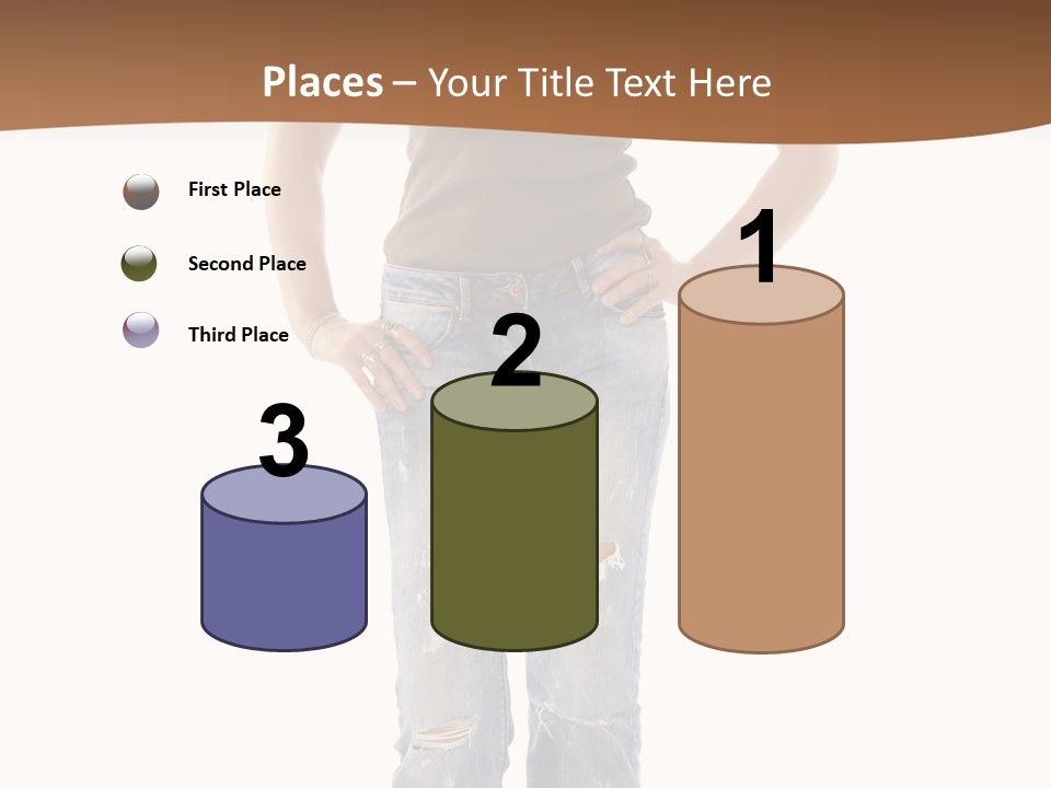 Blue Jewelry Jeans PowerPoint Template