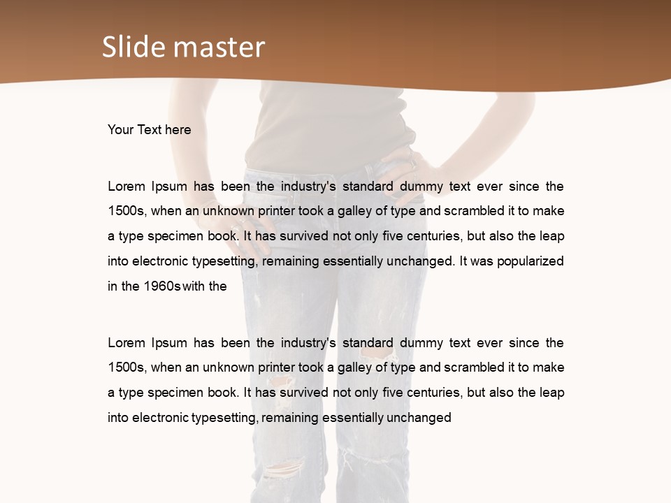 Blue Jewelry Jeans PowerPoint Template