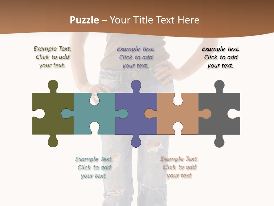 Blue Jewelry Jeans PowerPoint Template