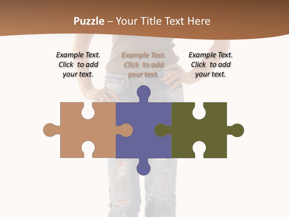 Blue Jewelry Jeans PowerPoint Template