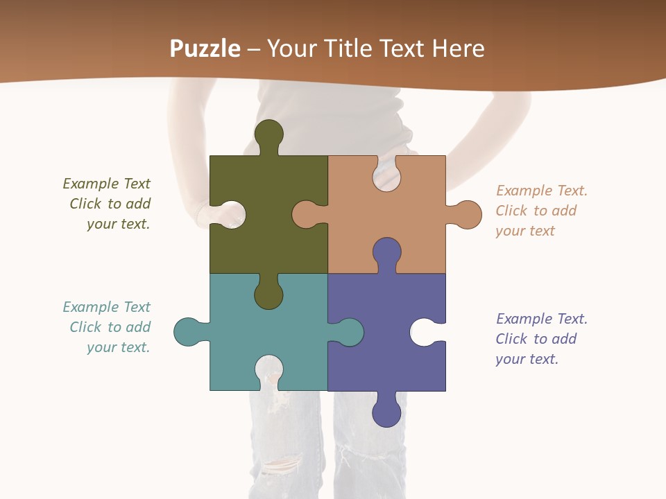 Blue Jewelry Jeans PowerPoint Template