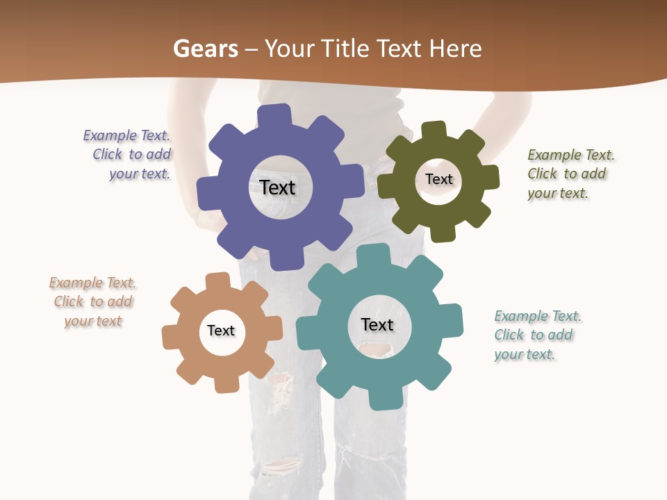 Blue Jewelry Jeans PowerPoint Template