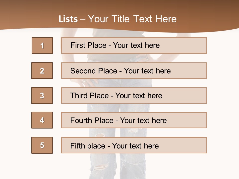 Blue Jewelry Jeans PowerPoint Template