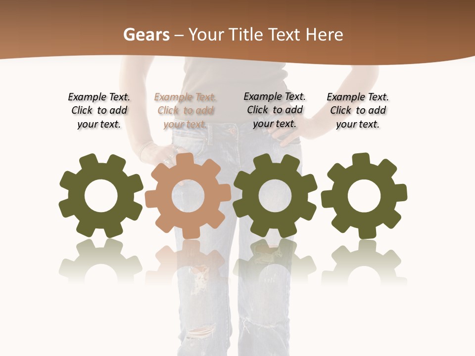 Blue Jewelry Jeans PowerPoint Template