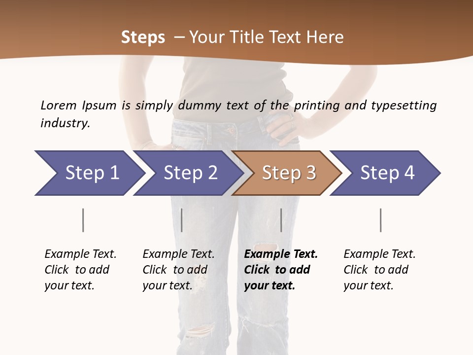 Blue Jewelry Jeans PowerPoint Template