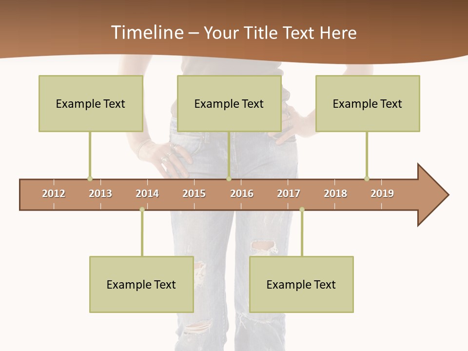 Blue Jewelry Jeans PowerPoint Template