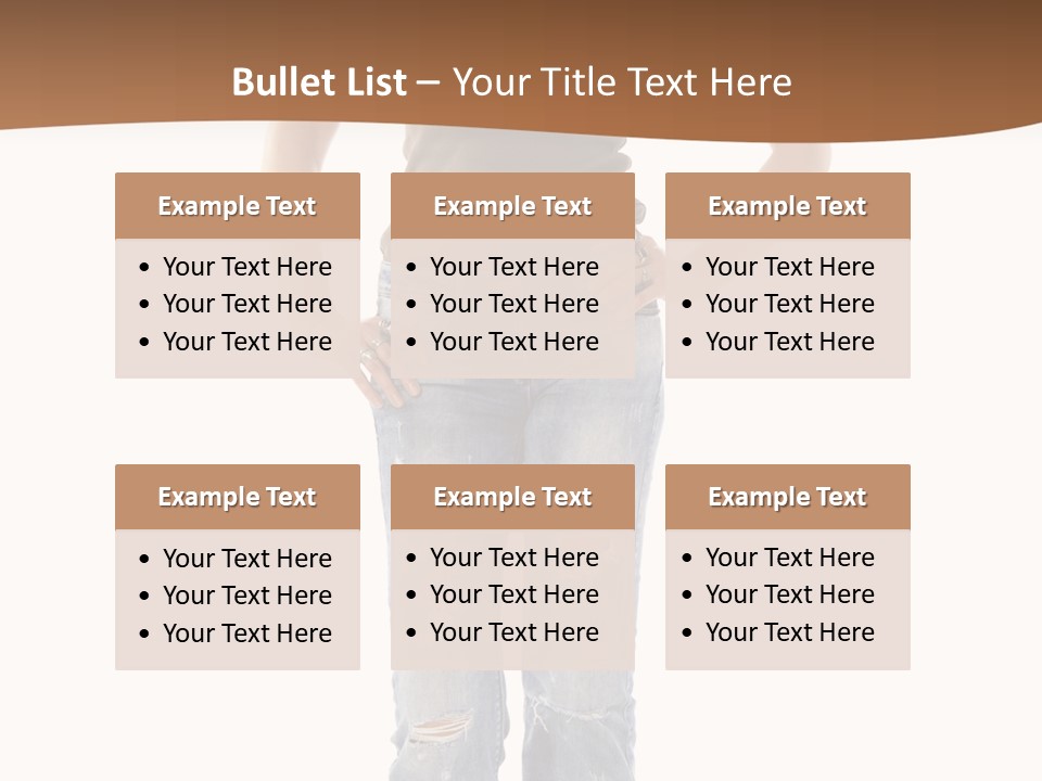 Blue Jewelry Jeans PowerPoint Template