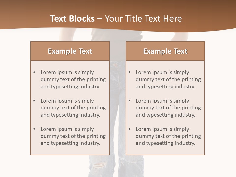 Blue Jewelry Jeans PowerPoint Template