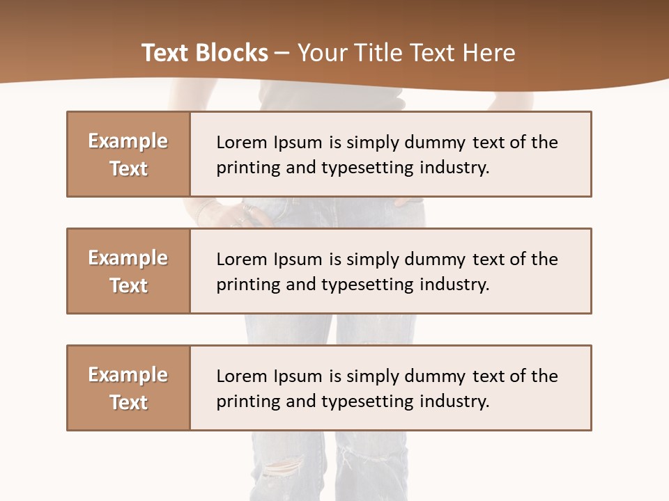 Blue Jewelry Jeans PowerPoint Template