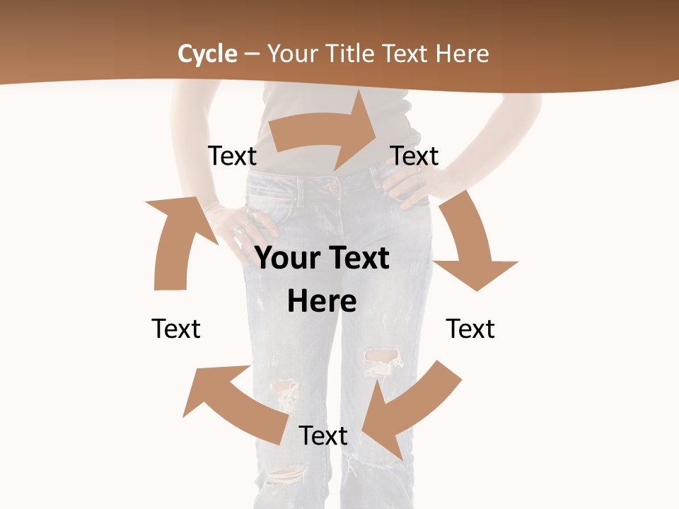 Blue Jewelry Jeans PowerPoint Template