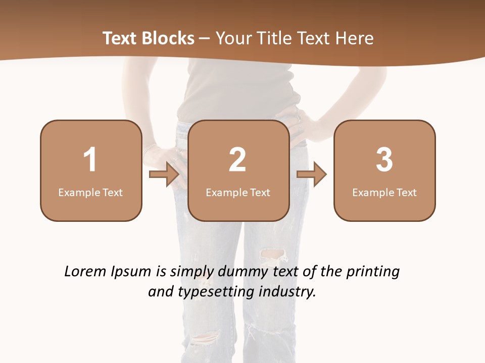 Blue Jewelry Jeans PowerPoint Template