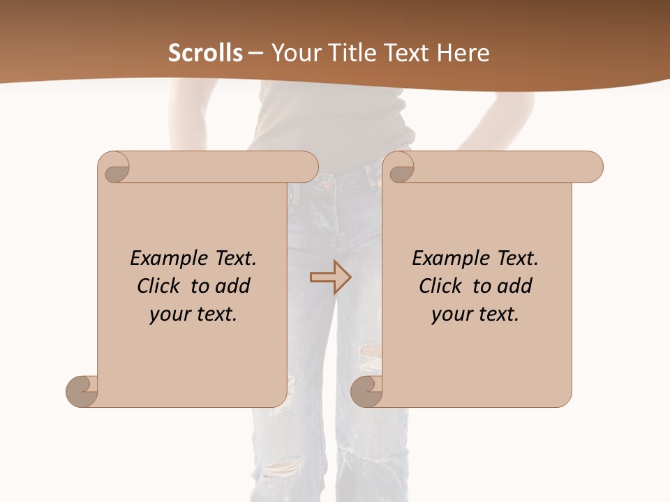 Blue Jewelry Jeans PowerPoint Template