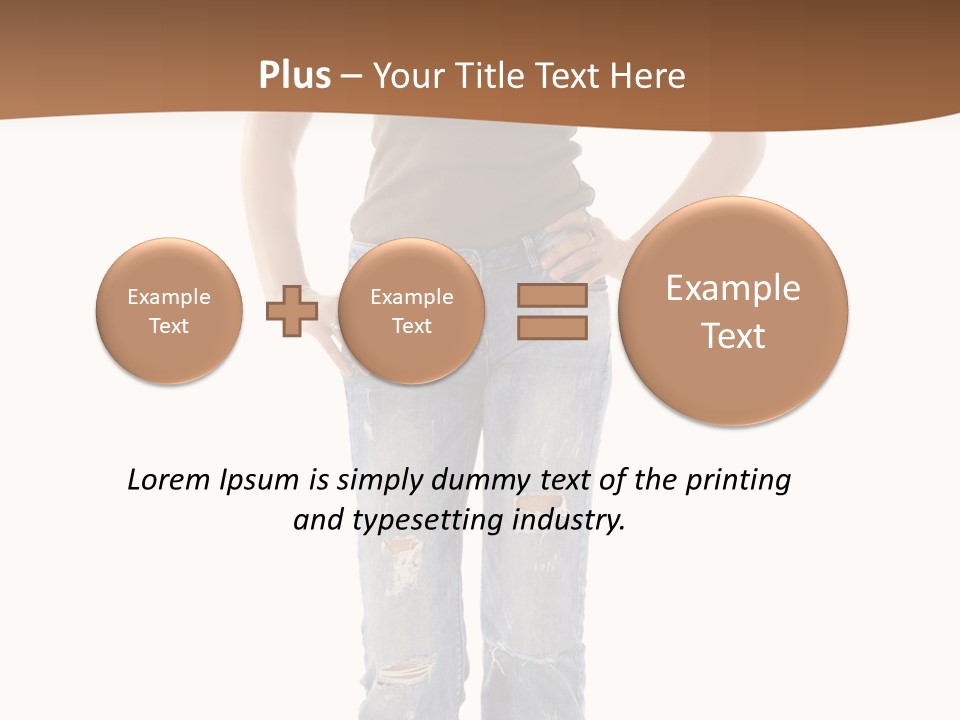 Blue Jewelry Jeans PowerPoint Template