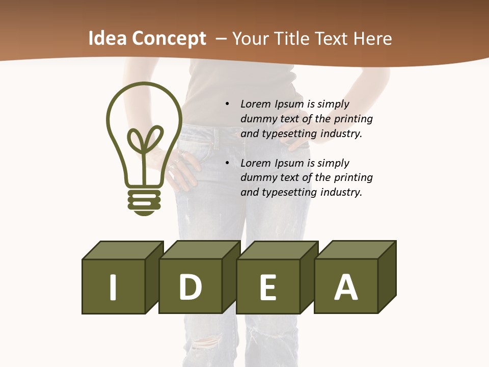 Blue Jewelry Jeans PowerPoint Template