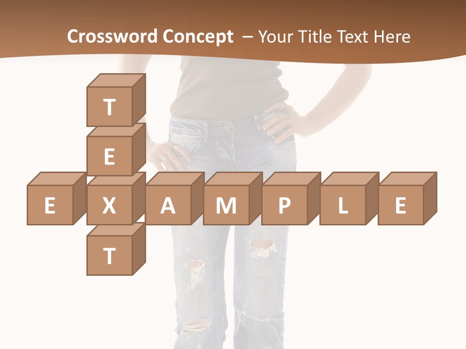 Blue Jewelry Jeans PowerPoint Template