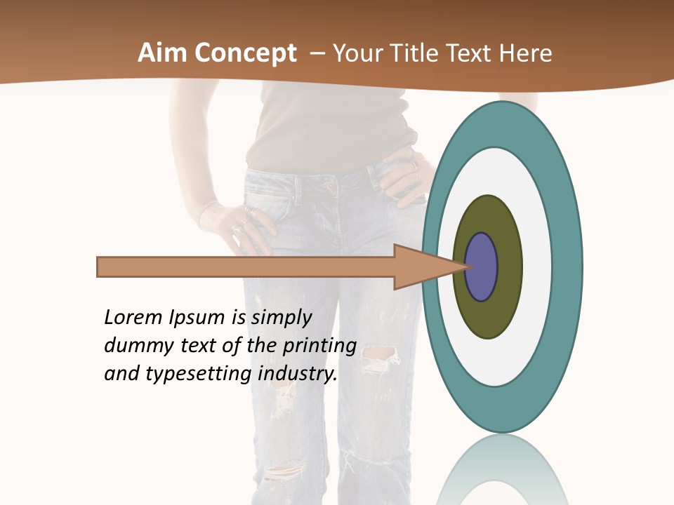 Blue Jewelry Jeans PowerPoint Template