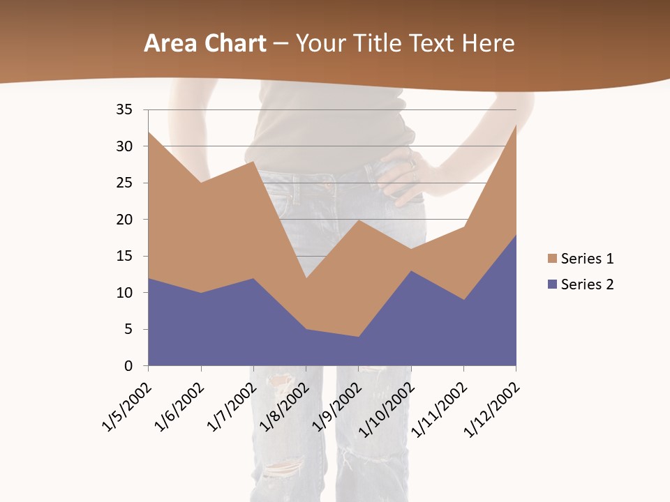 Blue Jewelry Jeans PowerPoint Template