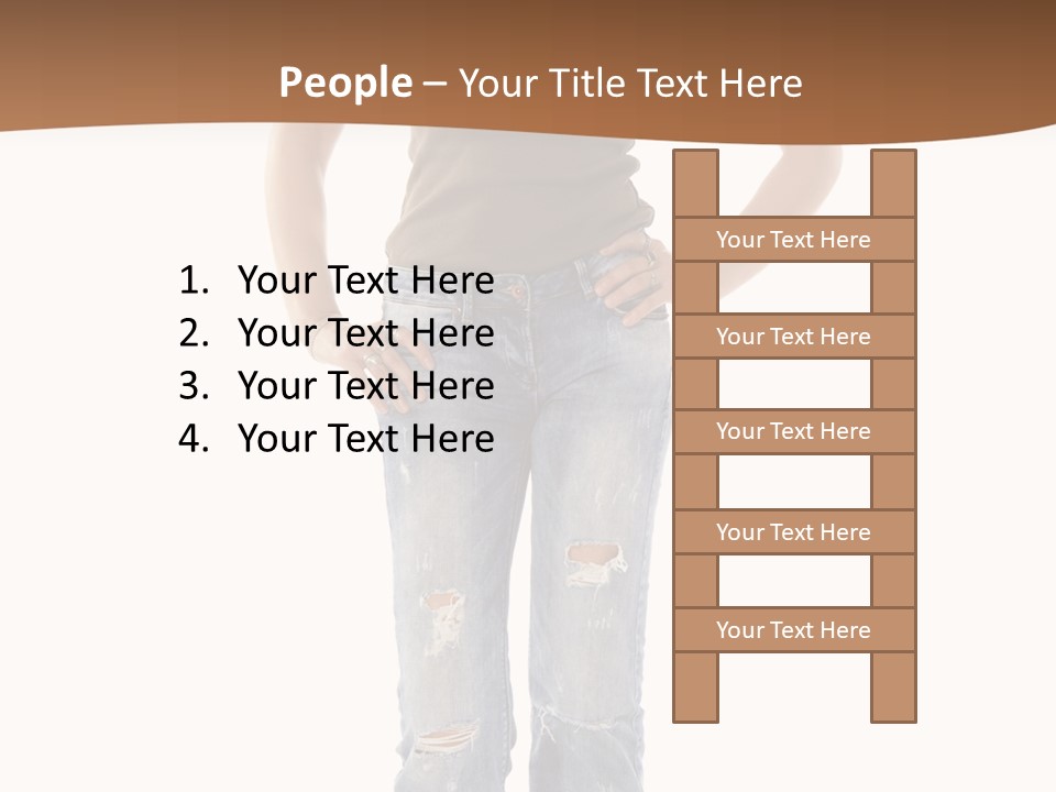 Blue Jewelry Jeans PowerPoint Template