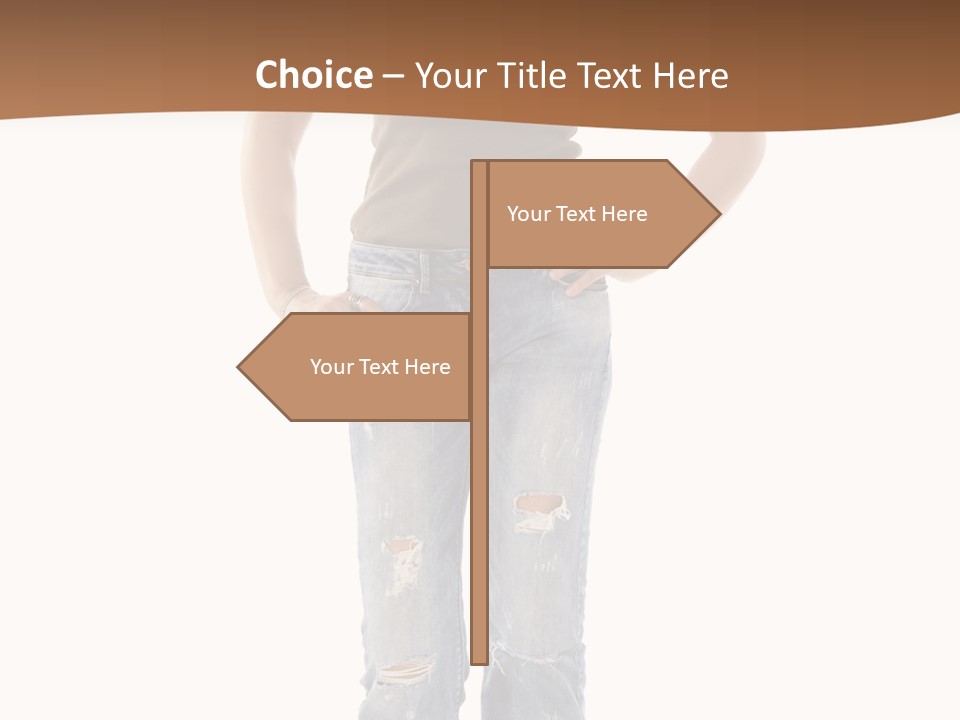 Blue Jewelry Jeans PowerPoint Template