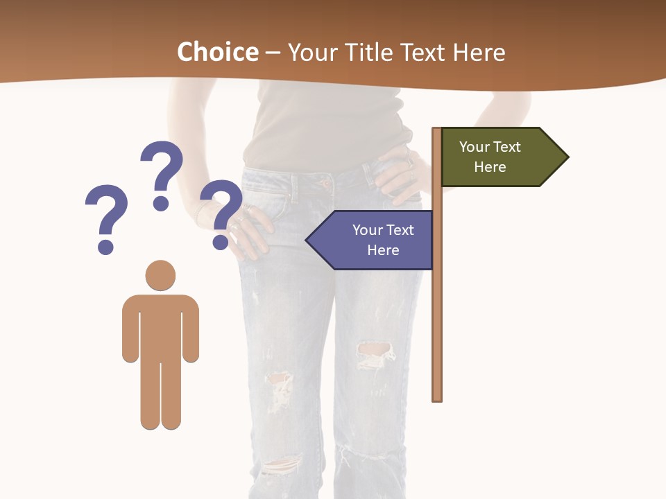 Blue Jewelry Jeans PowerPoint Template