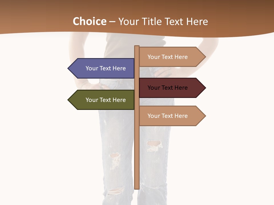 Blue Jewelry Jeans PowerPoint Template