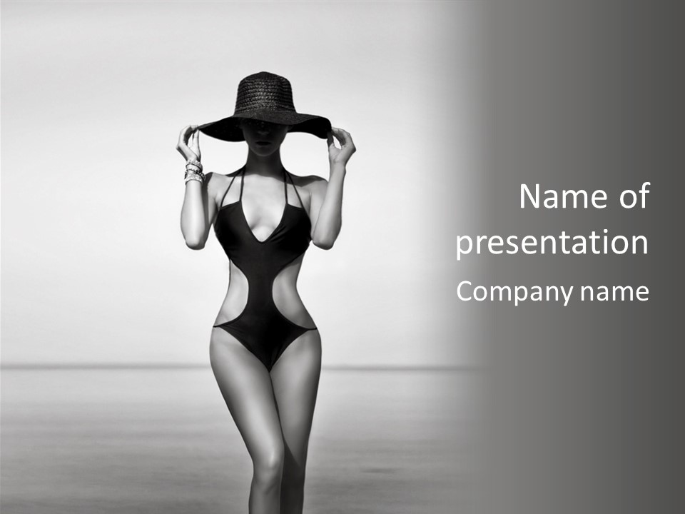 People Swim Beauty PowerPoint Template