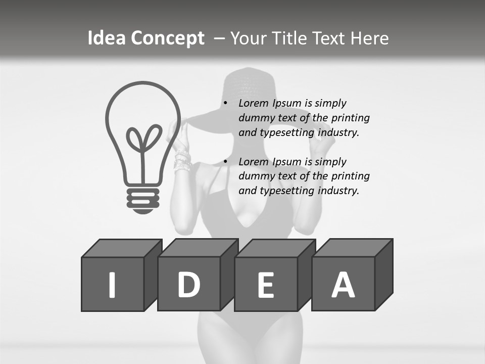 People Swim Beauty PowerPoint Template