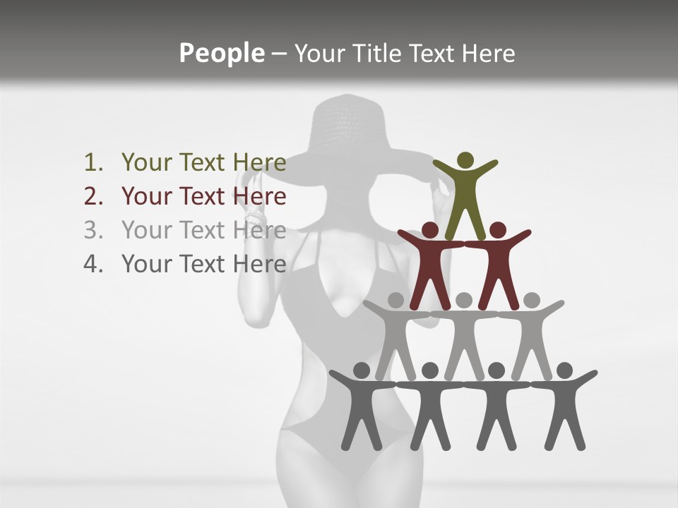 People Swim Beauty PowerPoint Template