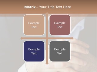 A Man In A Suit Leaning Against A Wall PowerPoint Template