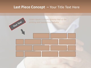 A Man In A Suit Leaning Against A Wall PowerPoint Template