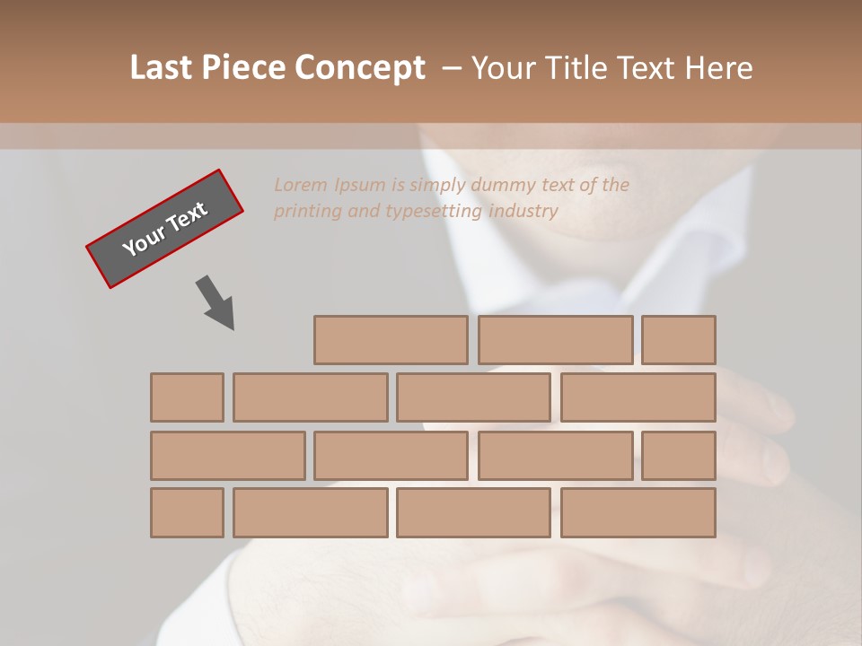 A Man In A Suit Leaning Against A Wall PowerPoint Template