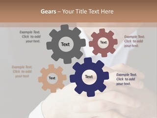 A Man In A Suit Leaning Against A Wall PowerPoint Template