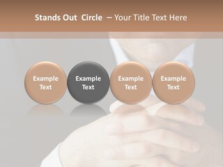 A Man In A Suit Leaning Against A Wall PowerPoint Template