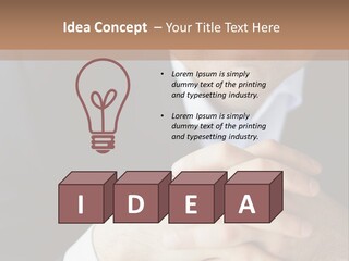 A Man In A Suit Leaning Against A Wall PowerPoint Template