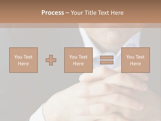 A Man In A Suit Leaning Against A Wall PowerPoint Template