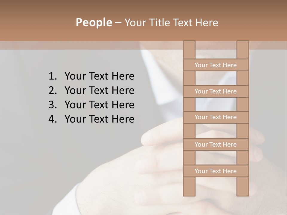 A Man In A Suit Leaning Against A Wall PowerPoint Template