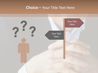 A Man In A Suit Leaning Against A Wall PowerPoint Template