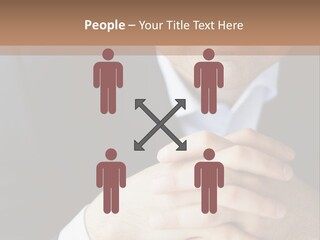 A Man In A Suit Leaning Against A Wall PowerPoint Template